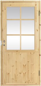 kaski puuvalmis paneeli pintainen mökkiovi lasiaukolla