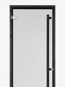 Saunan oven musta karmi ja pystyvedin