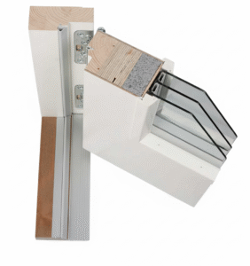 Kaski ulko-oven rakenne kulmapala