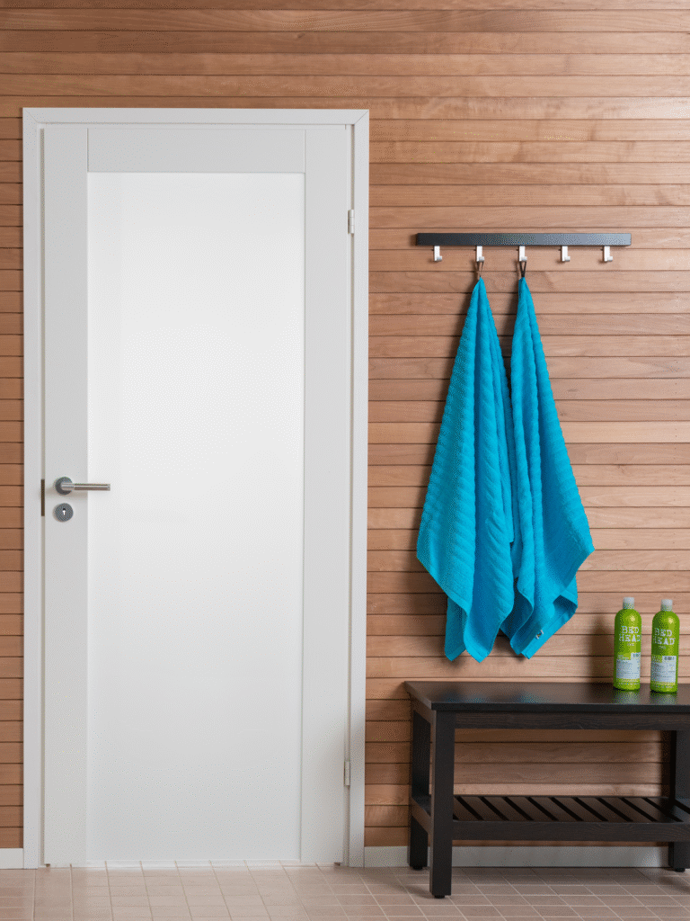 massiivinen kylpyhhuoneen ovi opaali satiini lasilla valkoinen väliovi swedoor unqiue spa 500