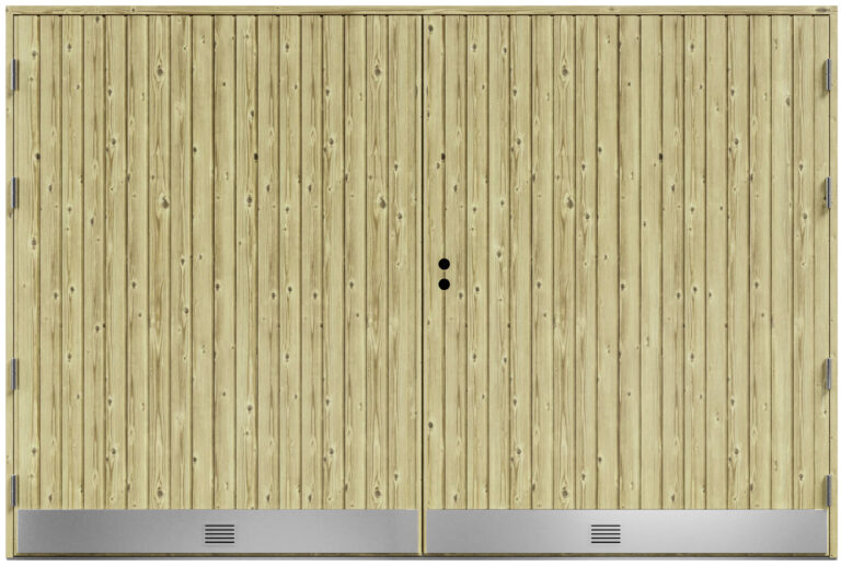 Autotallin pariovi AO4AL puuvalmis - Autotallinovet - 110160480 - 1