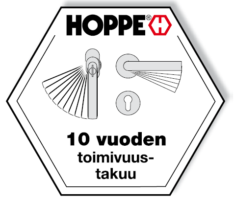 Hoppe 10 vuoden takuu merkki