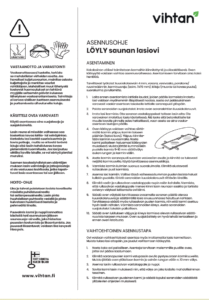 kansilehtinen saunan oven asennusohjeesta