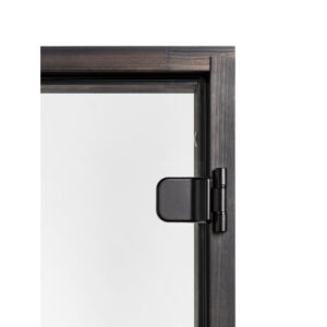 mustan saunan lasioven karmi ja sarana