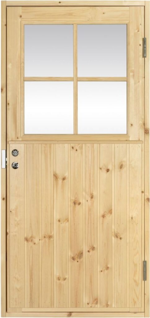 kaski puuvalmis paneeli pintainen mökkiovi lasiaukolla