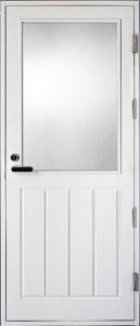 parvekeovi valkoinen pystyura kuviolla kirkkaalla lasilla