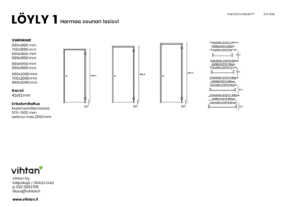 saunan lasioven mitoituks piirrustus