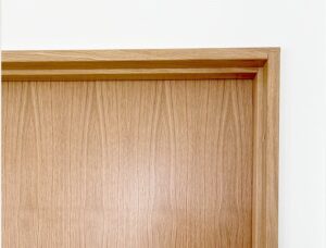 Välioven karmi tiivistetty tammiviilulla 92 mm tammiviilu ovessa steady 411