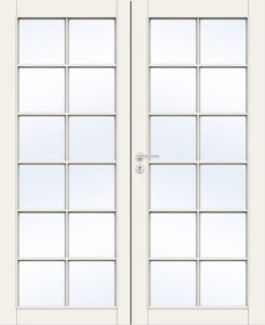 tuotekuva pariovi craft 105 väliovi koko lasinen valkoinen kirkas lasi